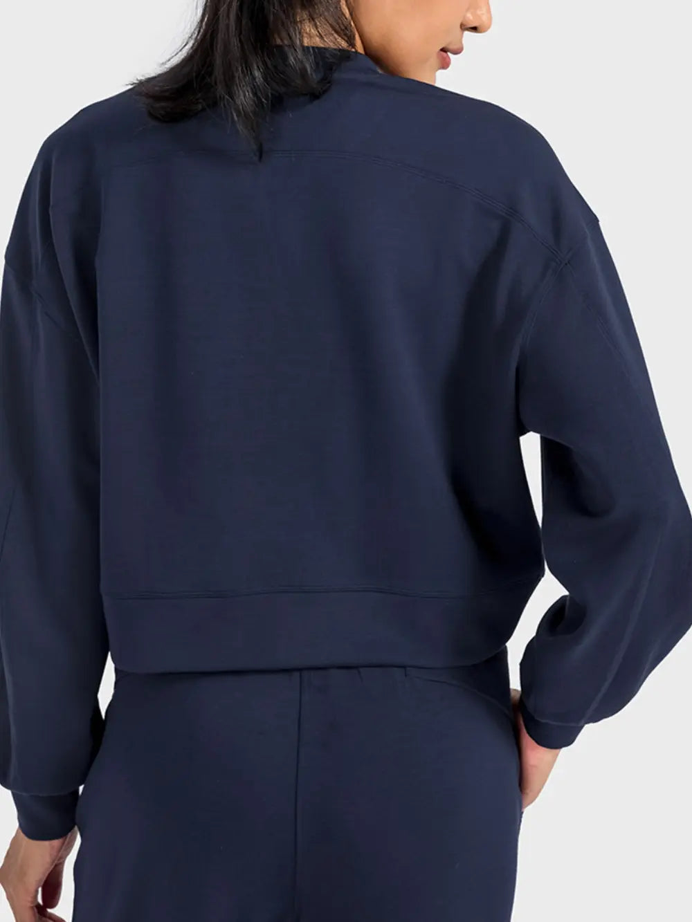 Millennia Round Neck Drop Shoulder Sports Top – Trendsi | ClozArt