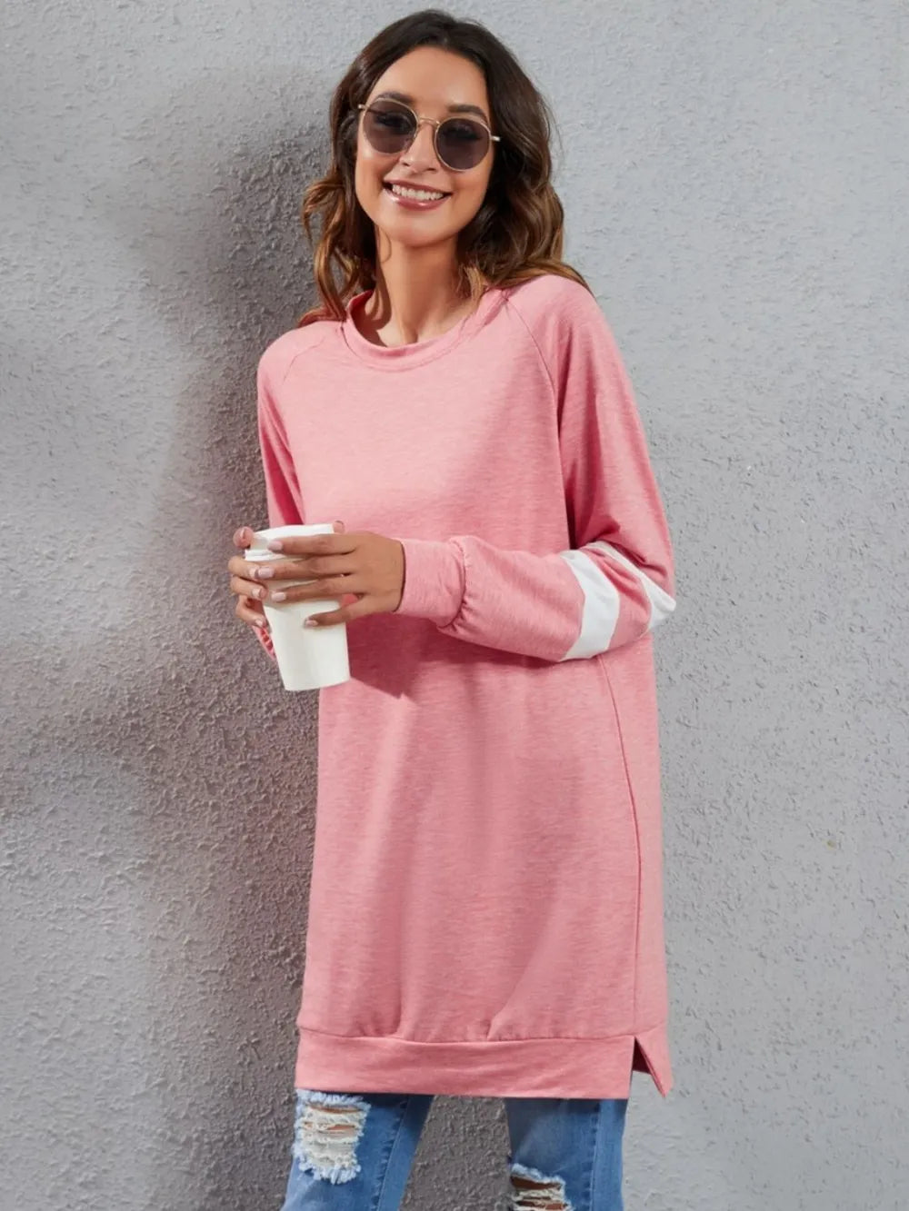 Full Size Striped Round Neck Long Sleeve T-Shirt – Trendsi | ClozArt