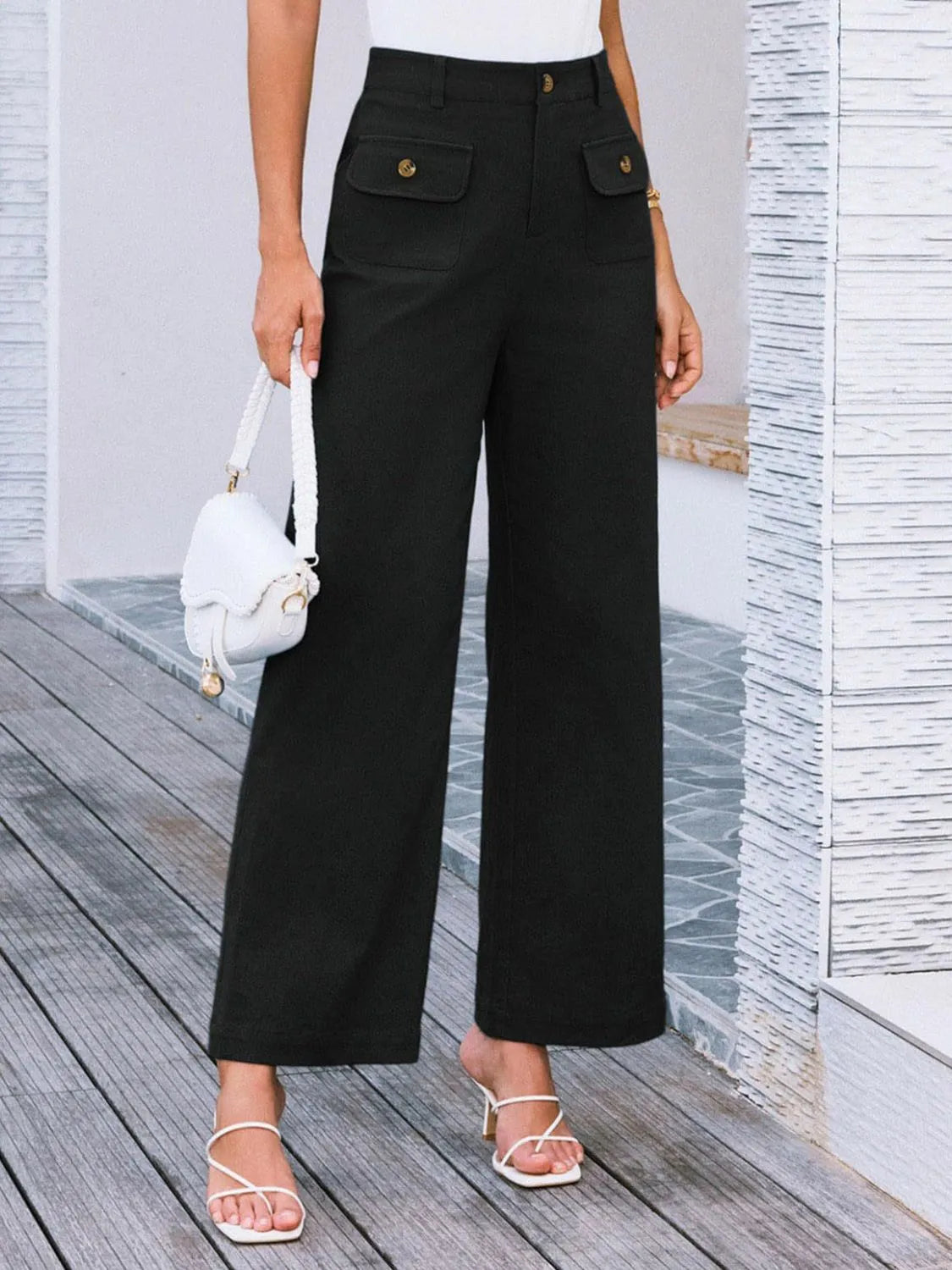 High Waist Wide Leg Pants – Trendsi | ClozArt