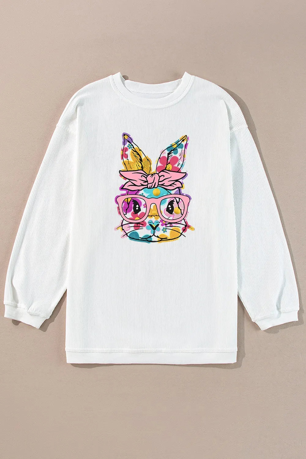 Bunny Graphic Round Neck Sweatshirt – Trendsi | ClozArt
