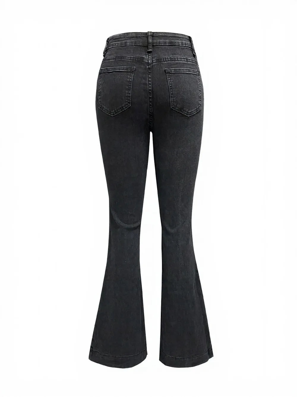 Button Fly High Waist Flare Jeans – Trendsi | ClozArt