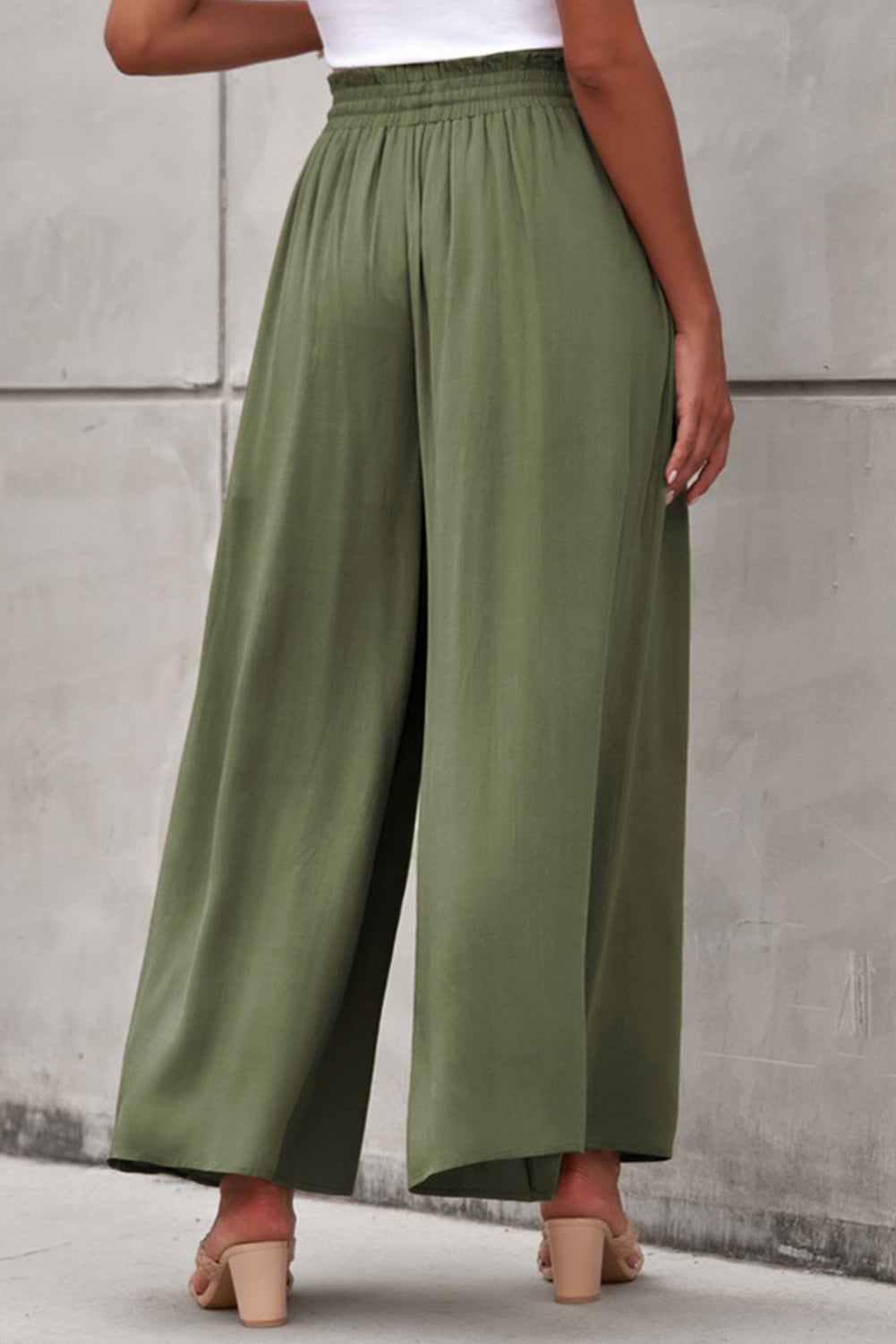 Drawstring Waist Wide Leg Pants – Trendsi | ClozArt