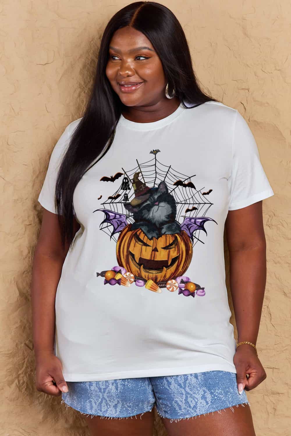 Simply Love Full Size Jack-O'-Lantern Graphic T-Shirt – Trendsi | ClozArt