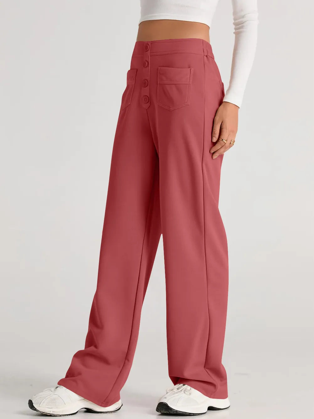 High Waist Wide Leg Pants – Trendsi | ClozArt