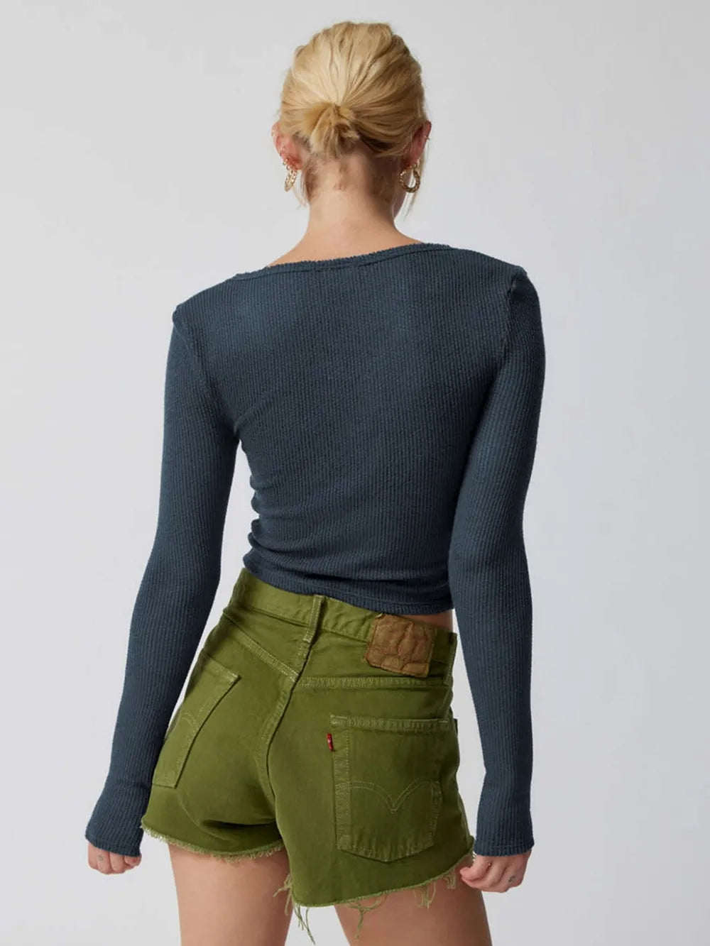 Notched Long Sleeve T-Shirt – Trendsi | ClozArt