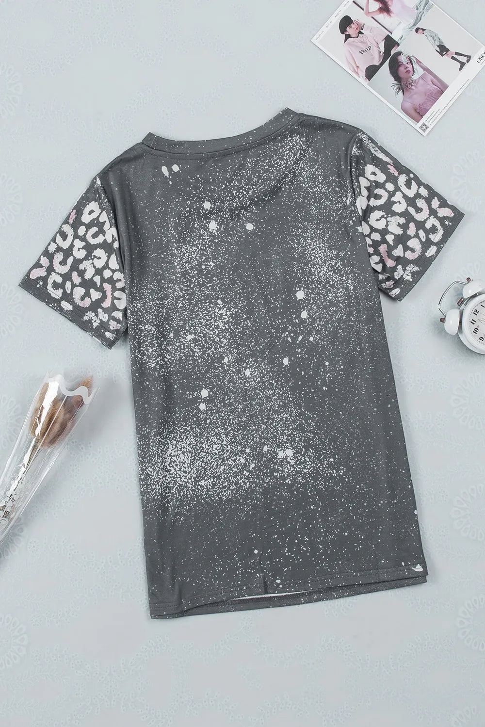 Leopard Round Neck Short Sleeve T-Shirt – Trendsi | ClozArt