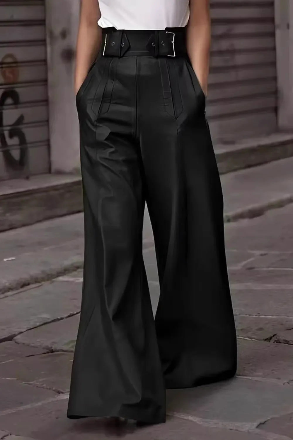 High Waist Wide Flare Pants – Trendsi | ClozArt
