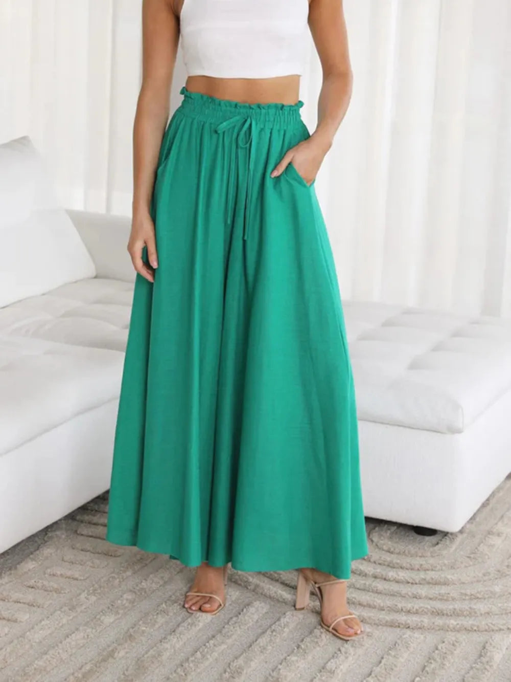 Wide Leg Pants with Pockets – Trendsi | ClozArt