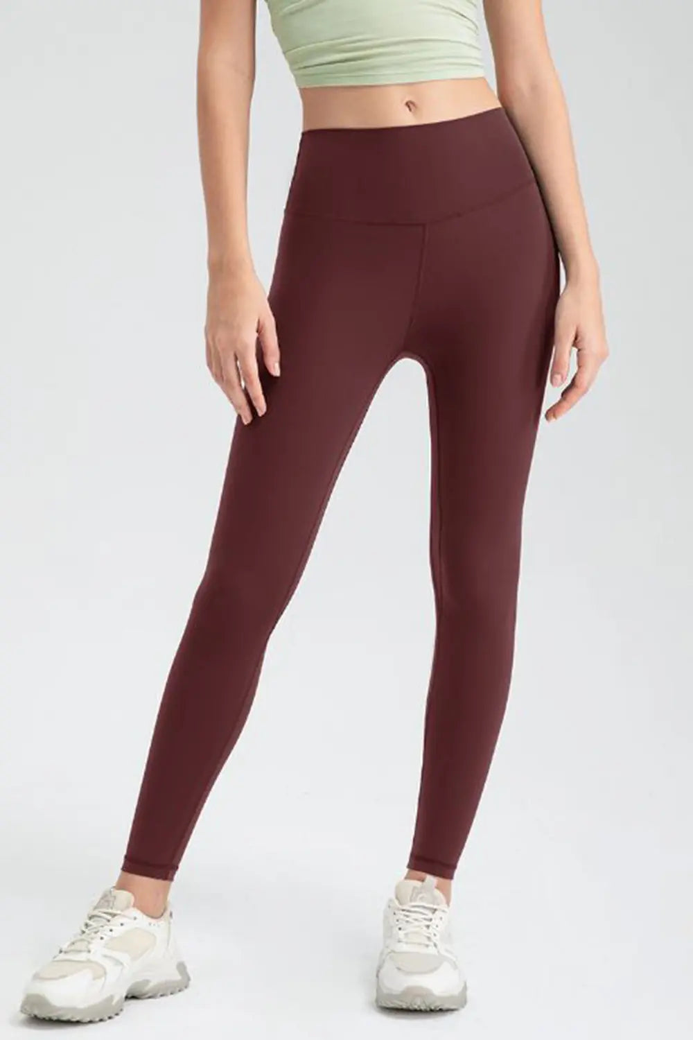 Wide Waistband Slim Fit Active Leggings – Trendsi | ClozArt