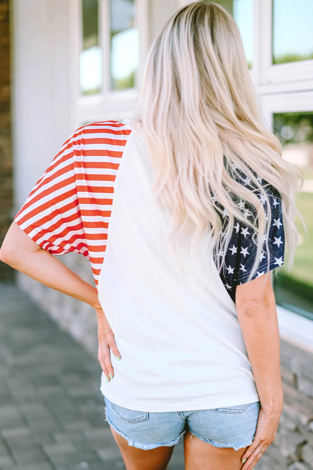 USA V-Neck Short Sleeve T-Shirt – Trendsi | ClozArt