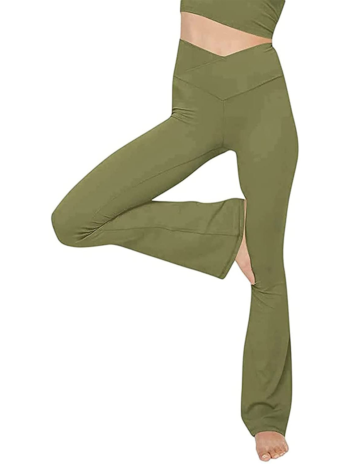 V-Waist Bootcut Long Pants – Trendsi | ClozArt