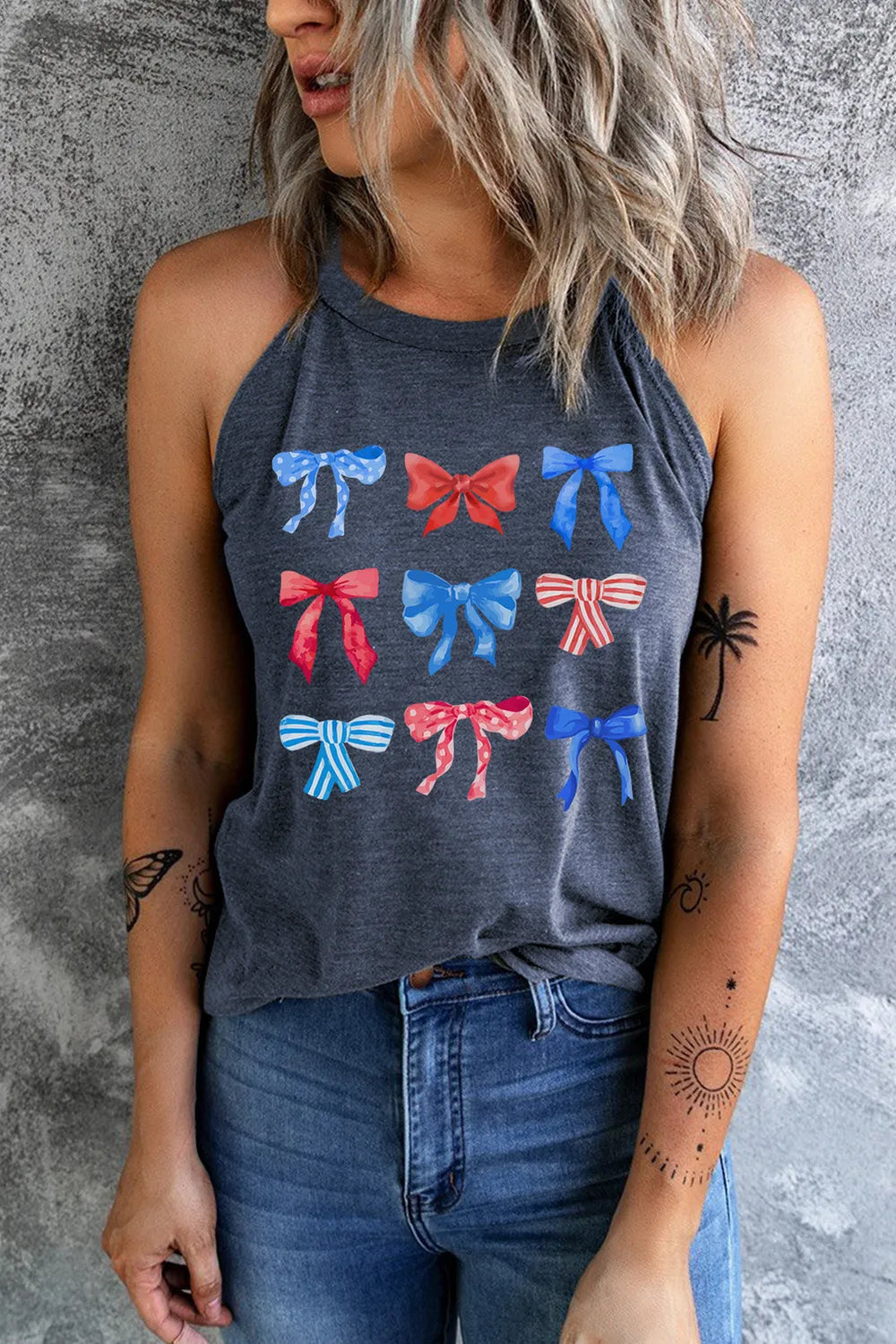 Bow Graphic Round Neck Tank – Trendsi | ClozArt