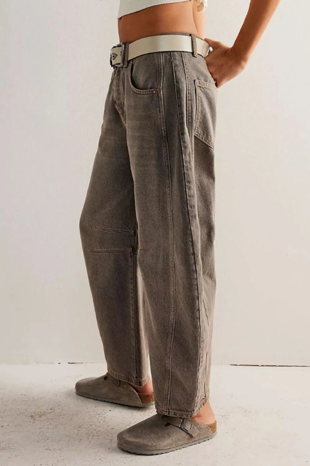 Wide Leg Jeans with Pockets – Trendsi | ClozArt