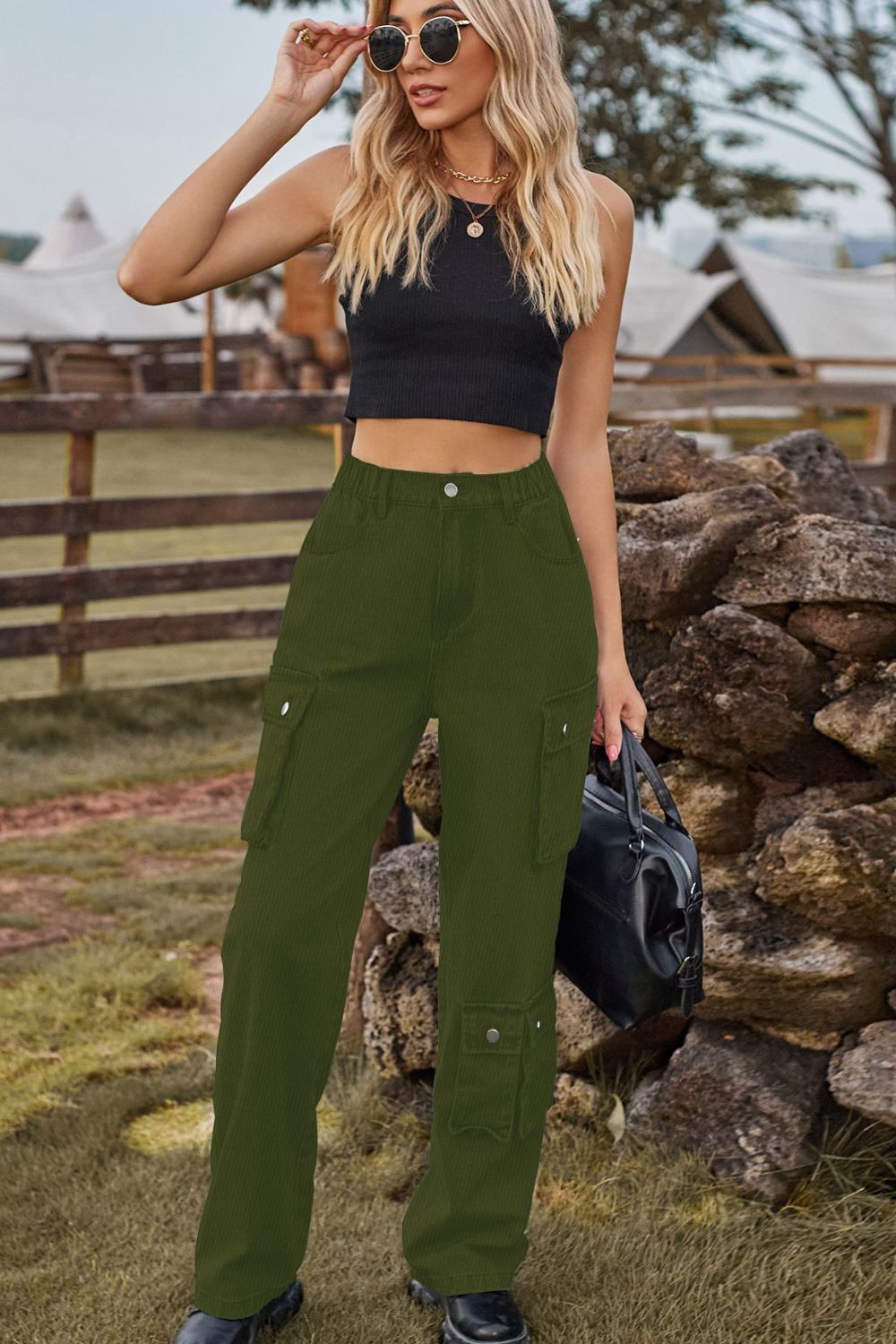 Loose Fit Long Jeans with Pockets – Trendsi | ClozArt