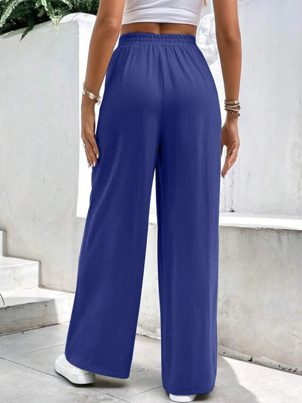 High Waist Wide Leg Pants with Pockets – Trendsi | ClozArt