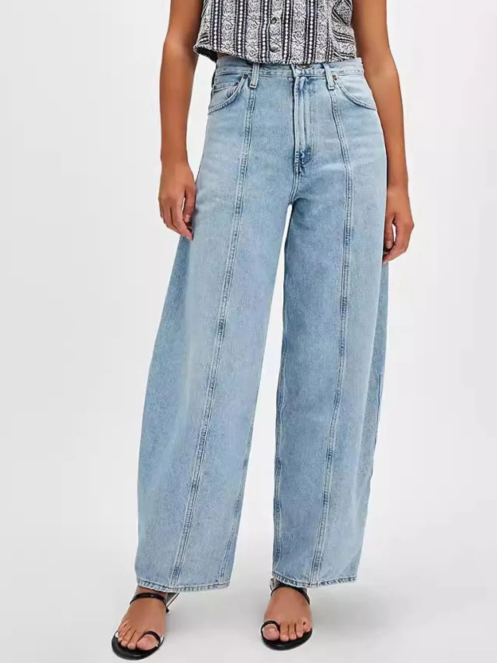 Wide Leg Jeans with Pockets – Trendsi | ClozArt