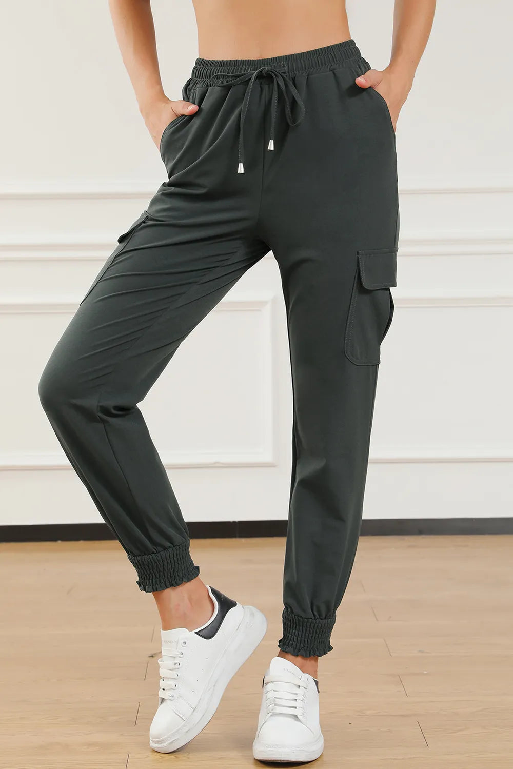 Drawstring High Waist Joggers With Pockets – Trendsi | ClozArt