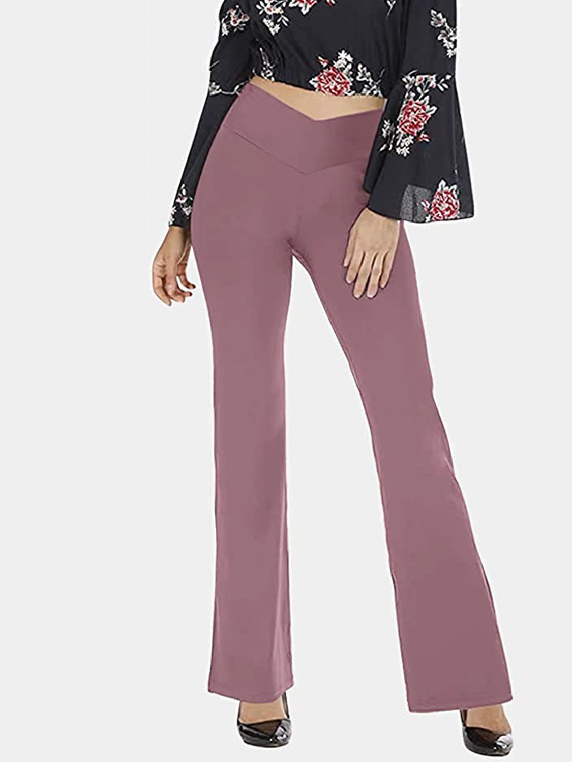V-Waist Bootcut Long Pants – Trendsi | ClozArt