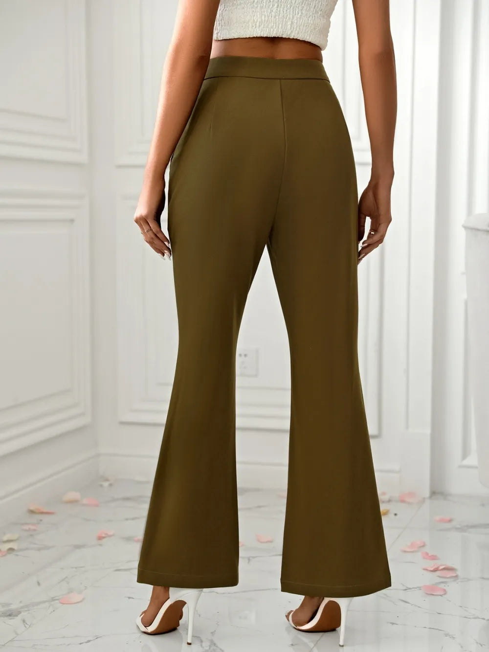Slit Flare Pants with Pockets – Trendsi | ClozArt