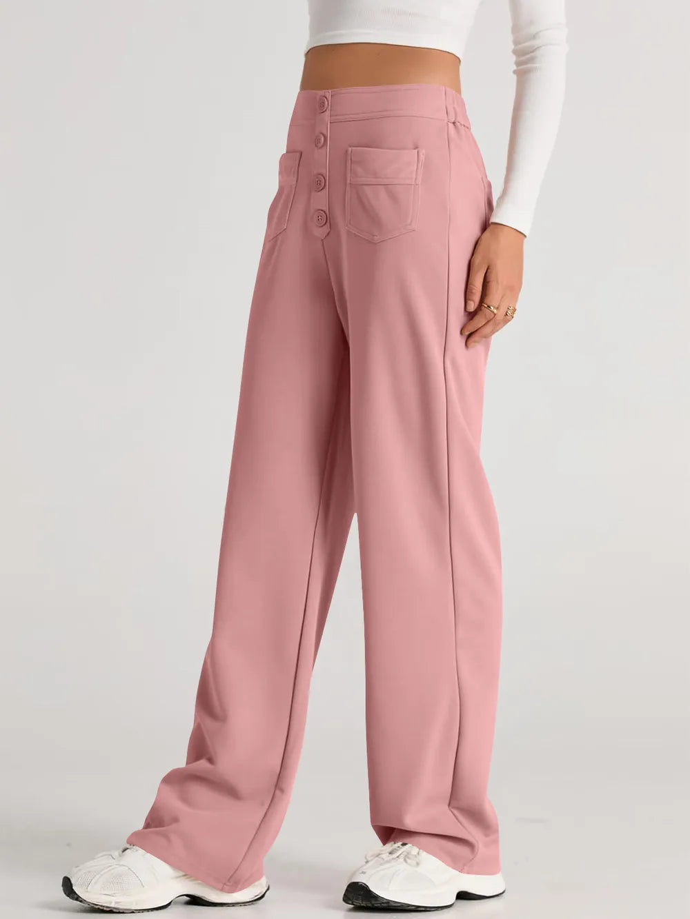 High Waist Wide Leg Pants – Trendsi | ClozArt