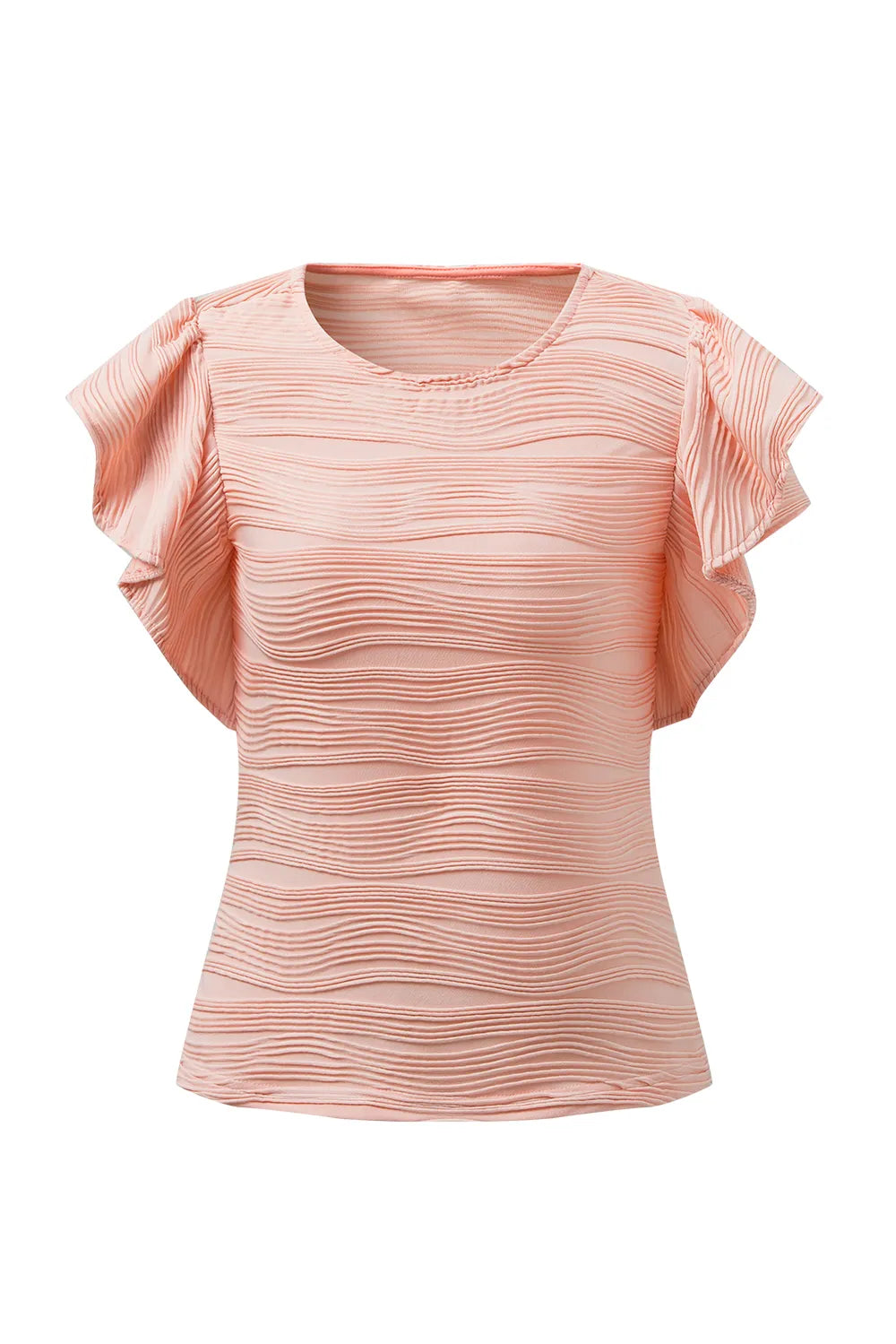 Textured Round Neck Cap Sleeve Top – Trendsi | ClozArt