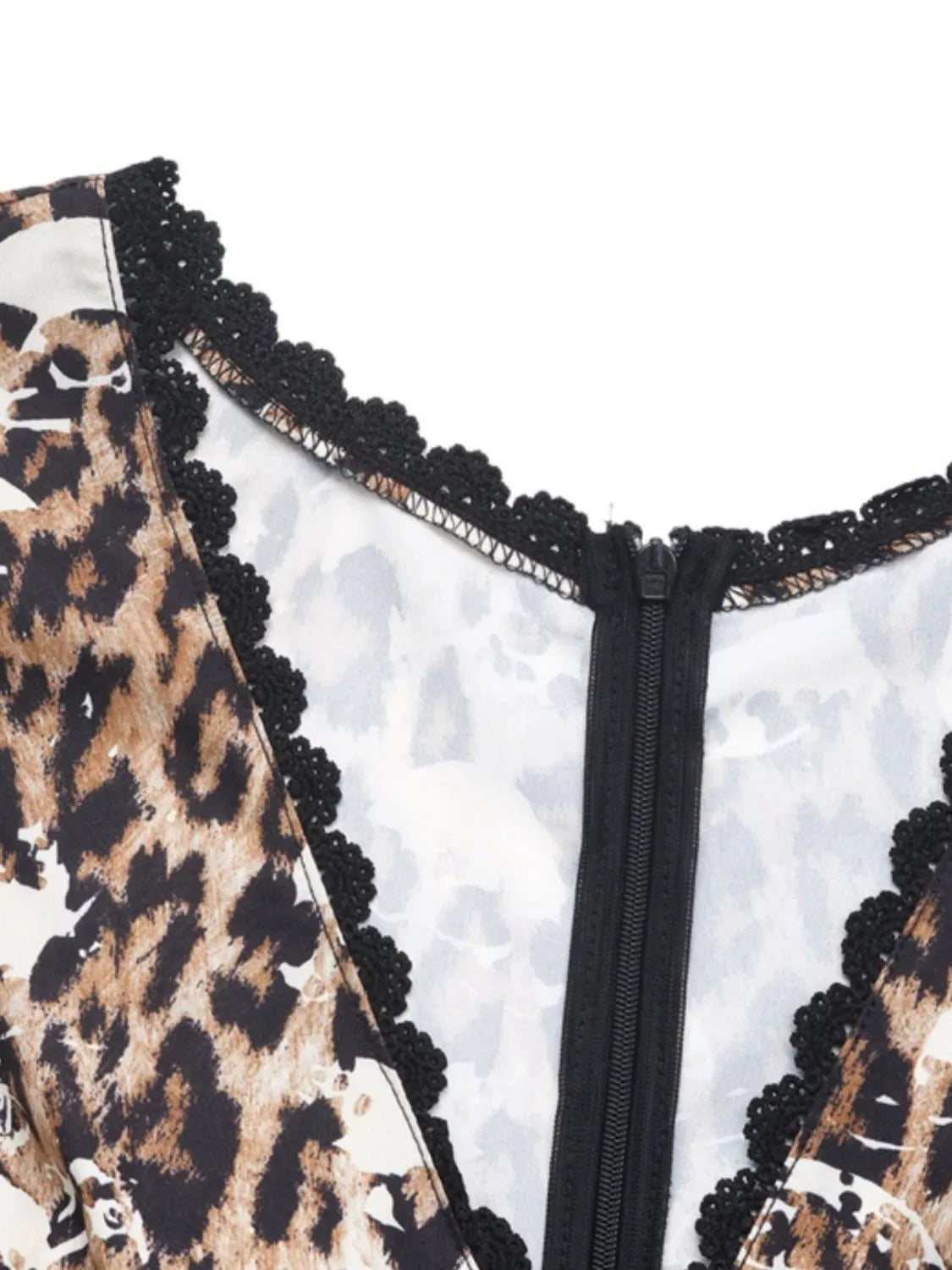 Leopard V-Neck Cap Sleeve Mini Dress – Trendsi | ClozArt