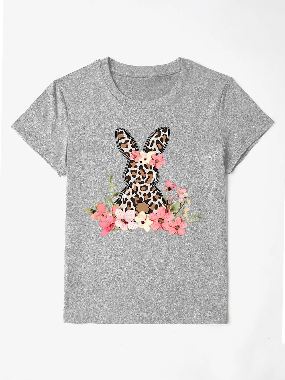 Rabbit Round Neck Short Sleeve T-Shirt – Trendsi | ClozArt
