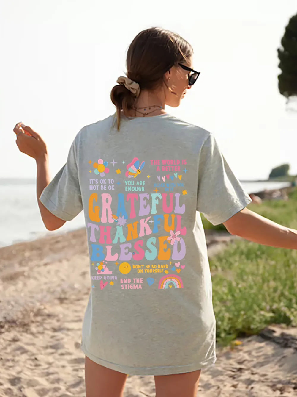 Letter Graphic Round Neck Short Sleeve T-Shirt – Trendsi | ClozArt