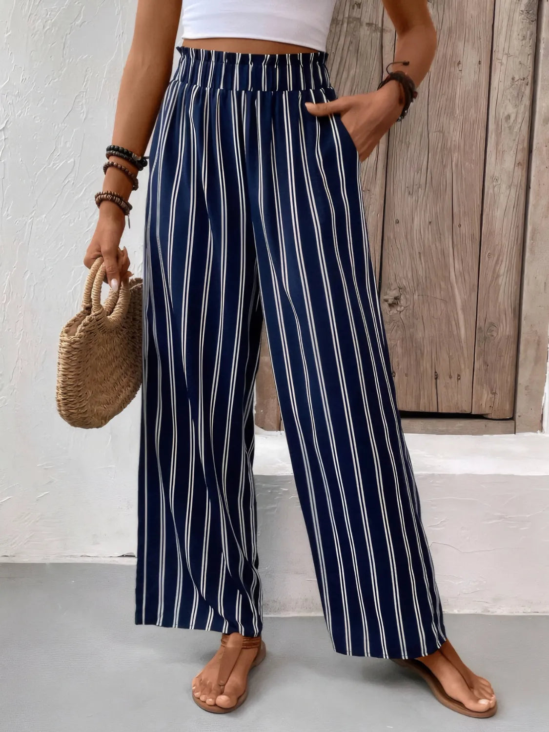 Striped Wide Leg Pants – Trendsi | ClozArt