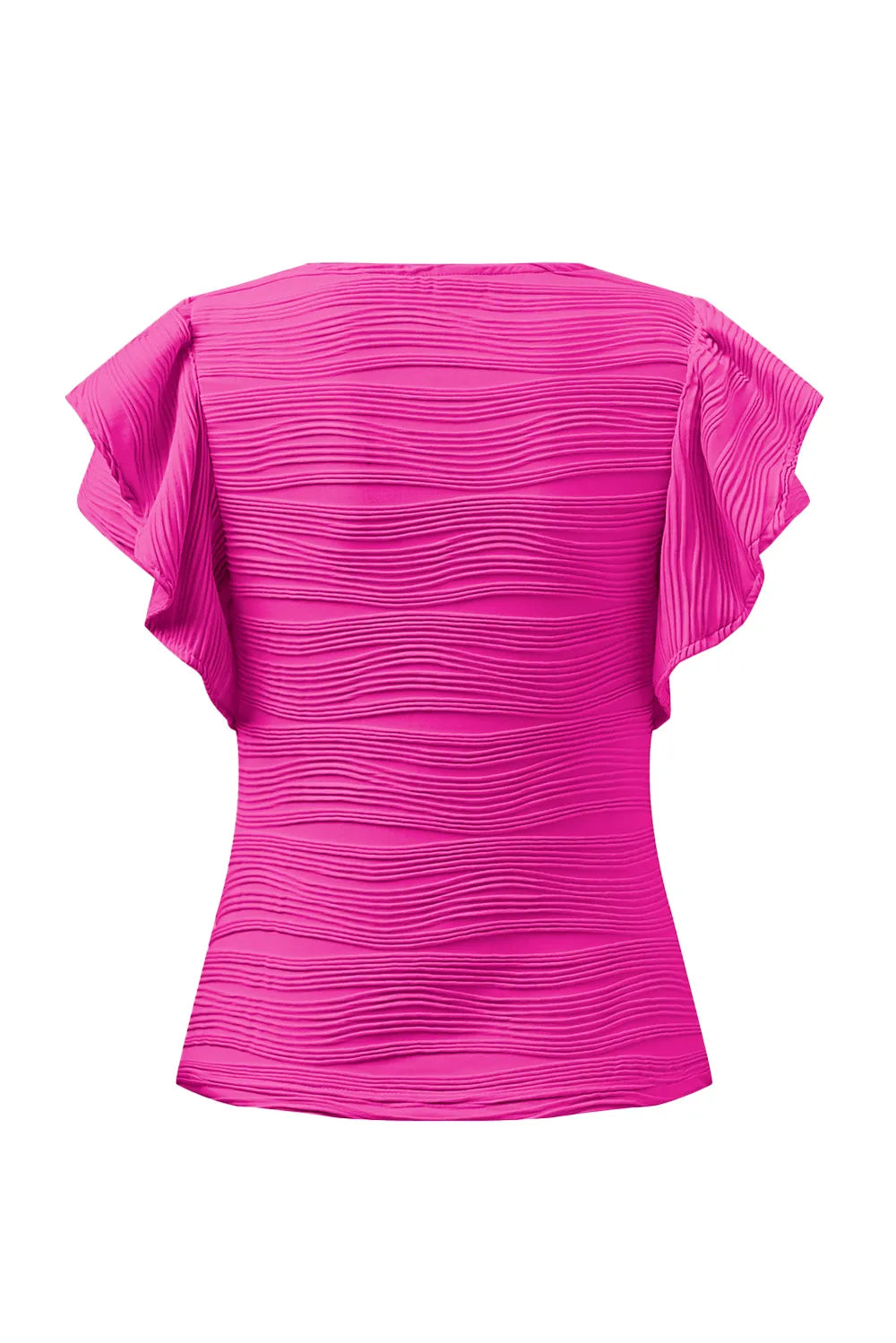 Textured Round Neck Cap Sleeve Top – Trendsi | ClozArt
