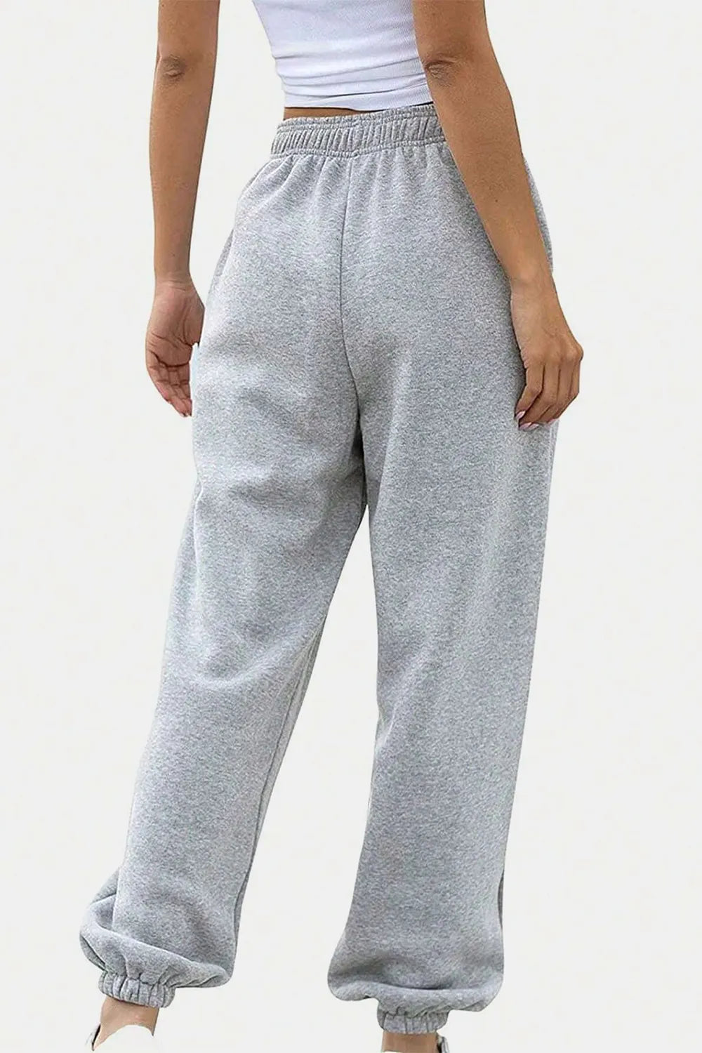 Elastic Waist Joggers with Pockets – Trendsi | ClozArt