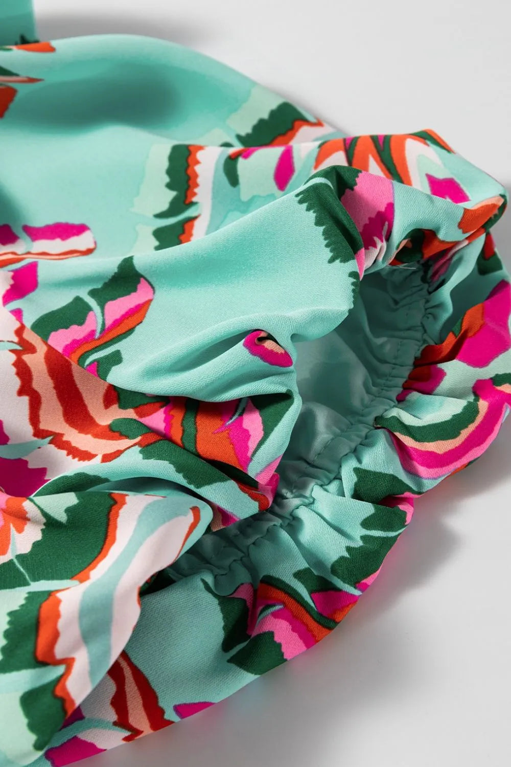 Abstract Print Lace-Up High Waist Buttoned Mini Dress – Trendsi | ClozArt