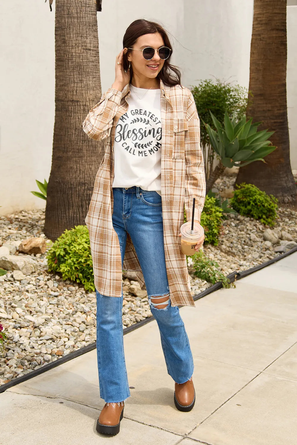 Simply Love Full Size MY GREATEST BLESSINGS CALL ME MOM Short Sleeve T-Shirt – Trendsi | ClozArt
