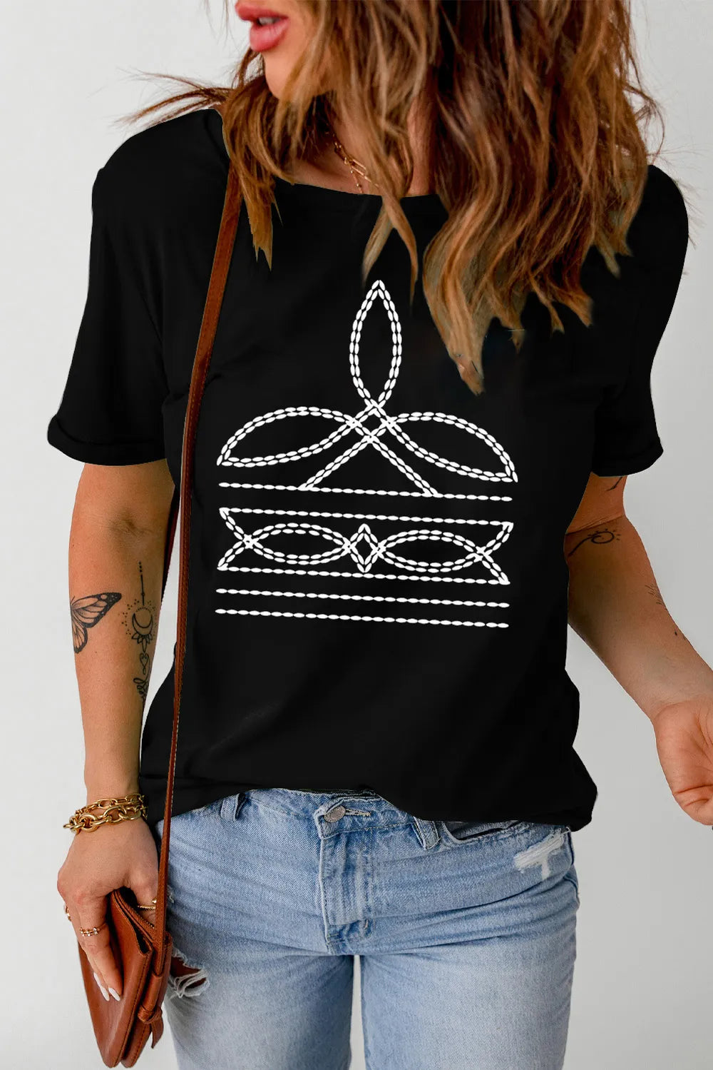 Graphic Round Neck Short Sleeve T-Shirt – Trendsi | ClozArt