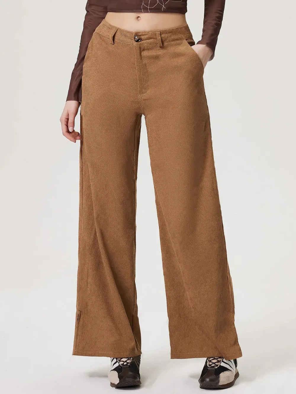 Wide Leg Pants with Pockets – Trendsi | ClozArt