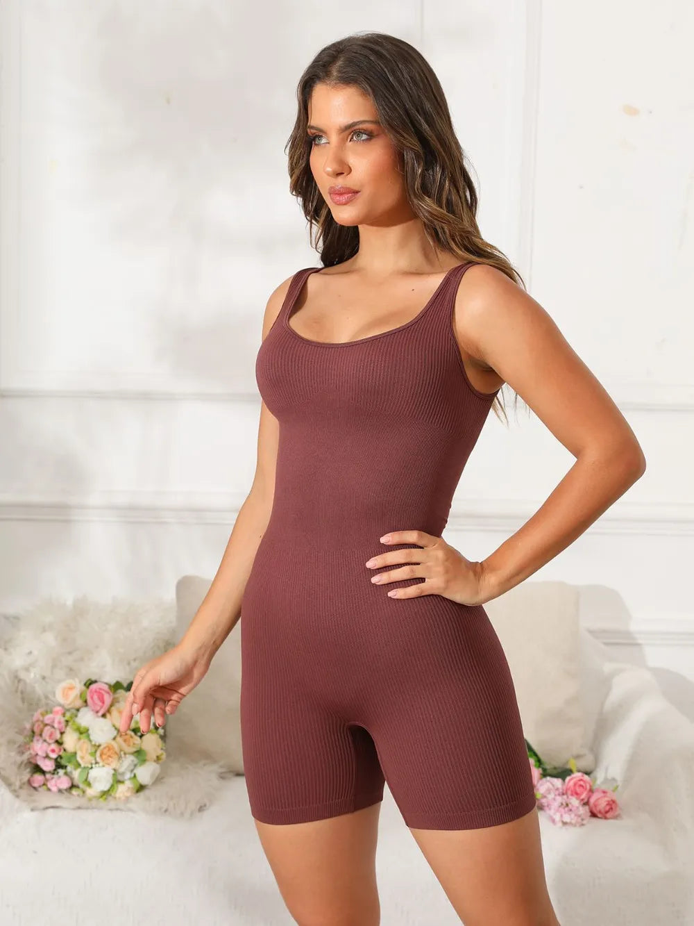 Scoop Neck Wide Strap Active Romper – Trendsi | ClozArt