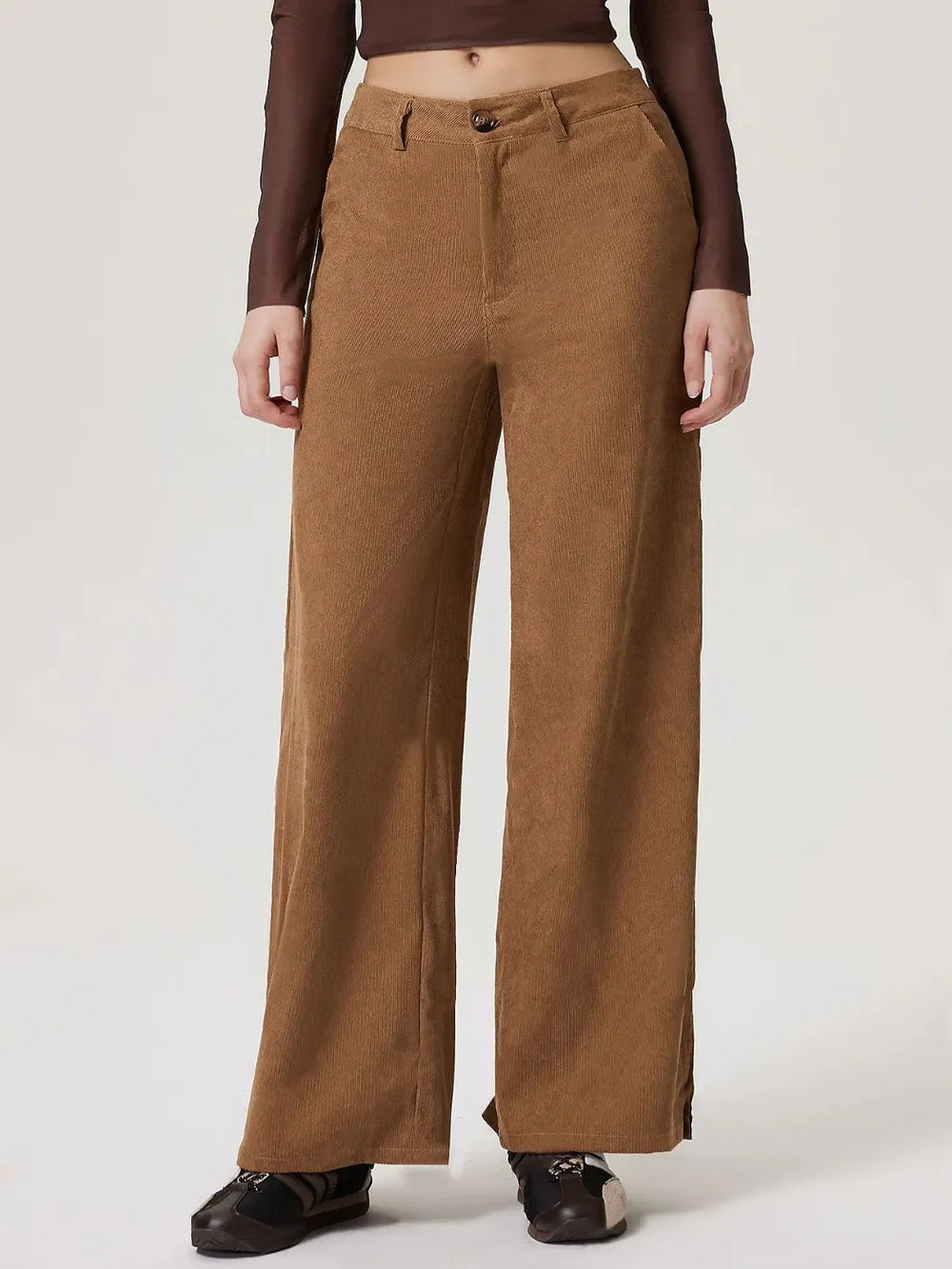 Wide Leg Pants with Pockets – Trendsi | ClozArt