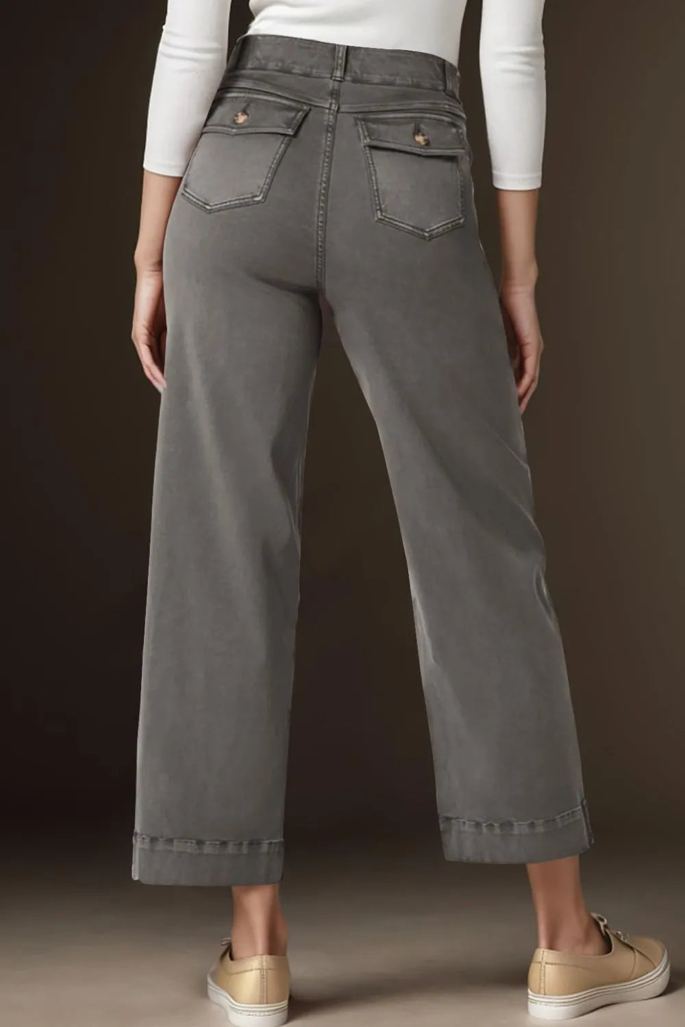 High Waist Jeans with Pockets – Trendsi | ClozArt