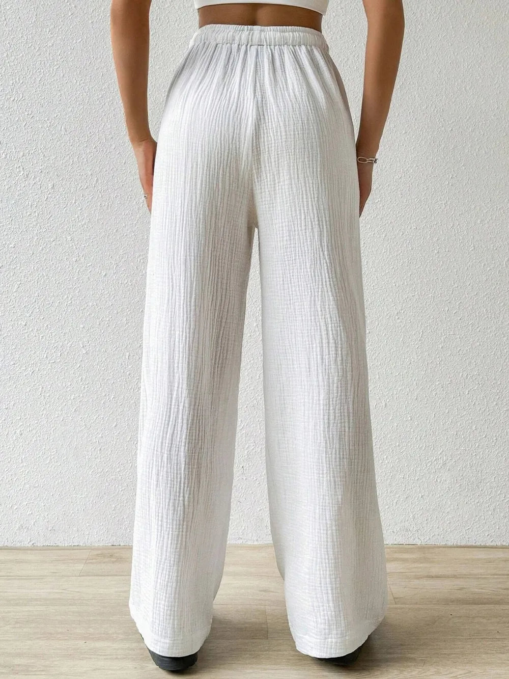 Drawstring Wide Leg Pants – Trendsi | ClozArt