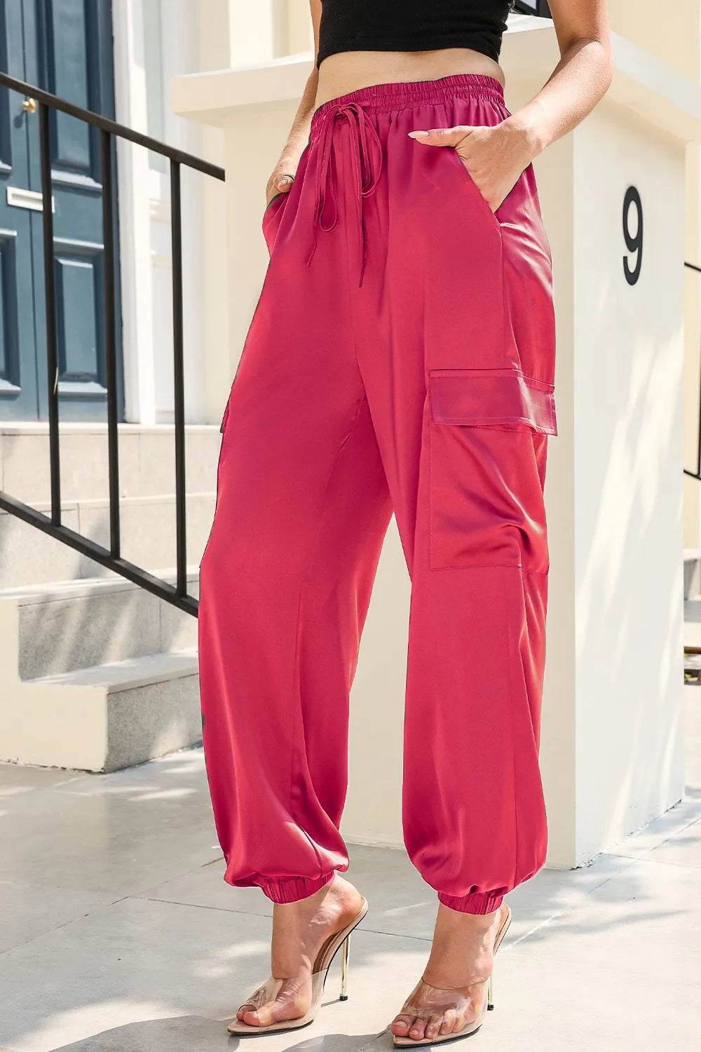 Long Tie Waist Pocketed Pants – Trendsi | ClozArt