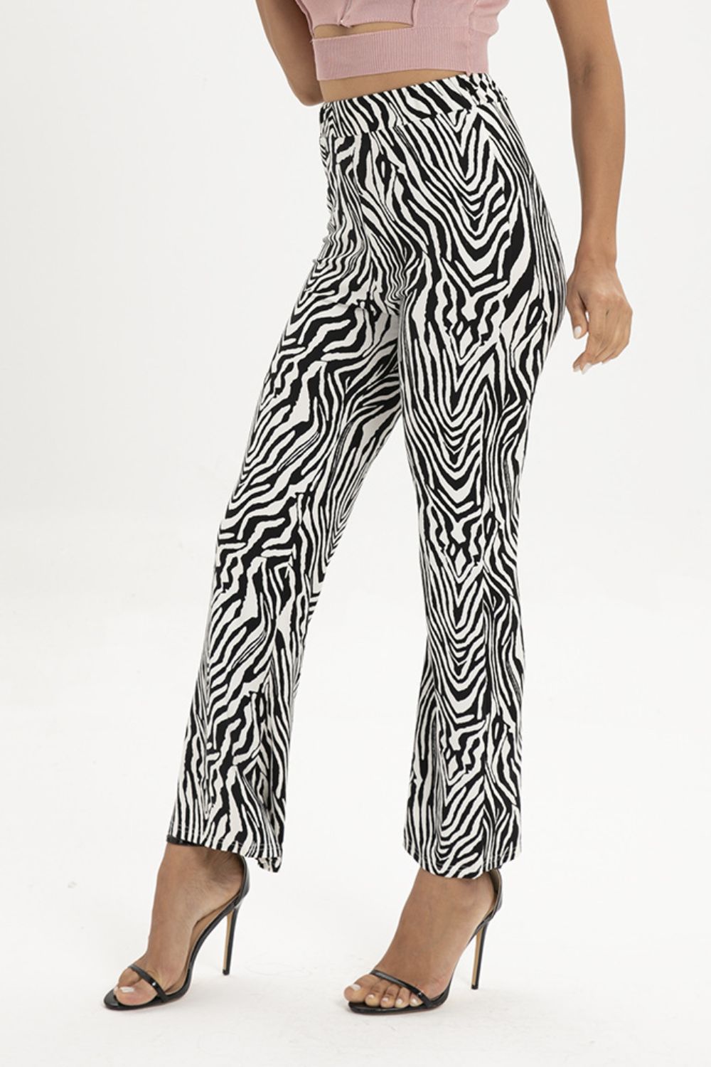 Zebra Print Straight Leg Pants – Trendsi | ClozArt