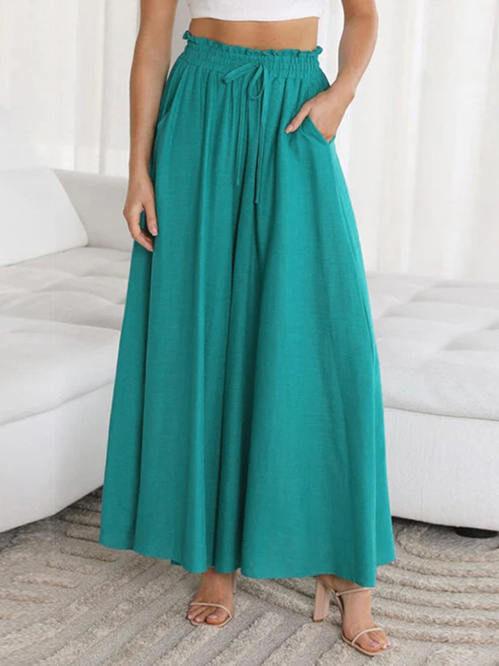 Drawstring Waist Wide Leg Pants – Trendsi | ClozArt