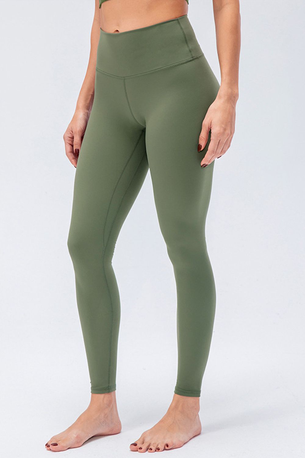 Wide Waistband Slim Fit Active Leggings – Trendsi | ClozArt