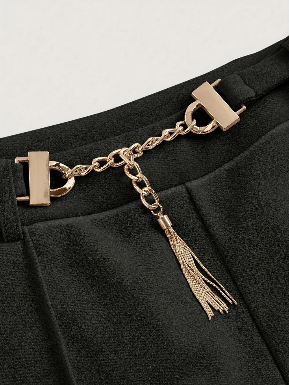Chain Detail High Waist Pants – Trendsi | ClozArt
