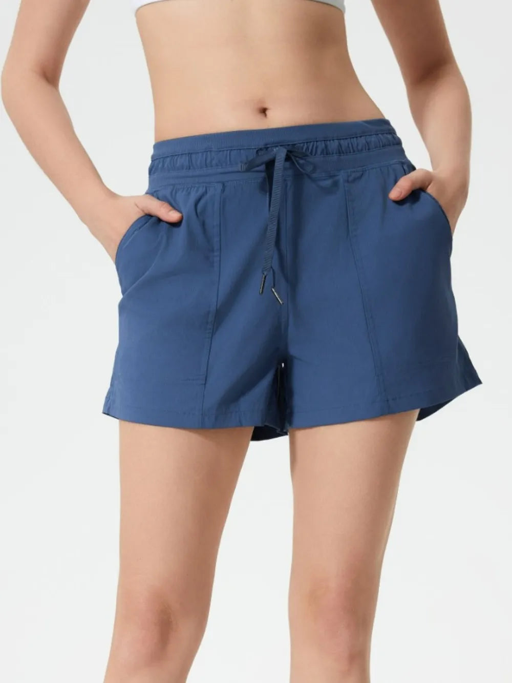 Millennia Drawstring Active Shorts with Pockets – Trendsi | ClozArt