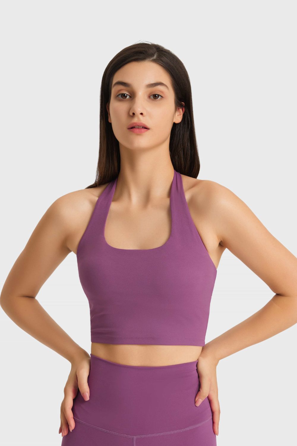 Millennia Breathable Halter Neck Sports Bra – Trendsi | ClozArt