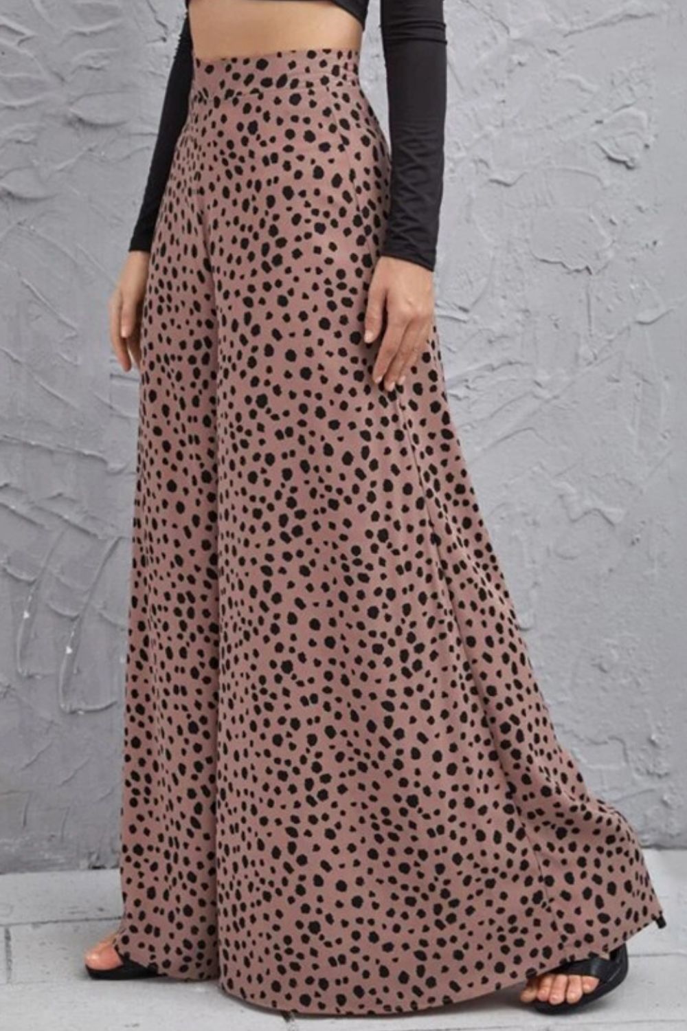 Animal Print High-Rise Culottes – Trendsi | ClozArt