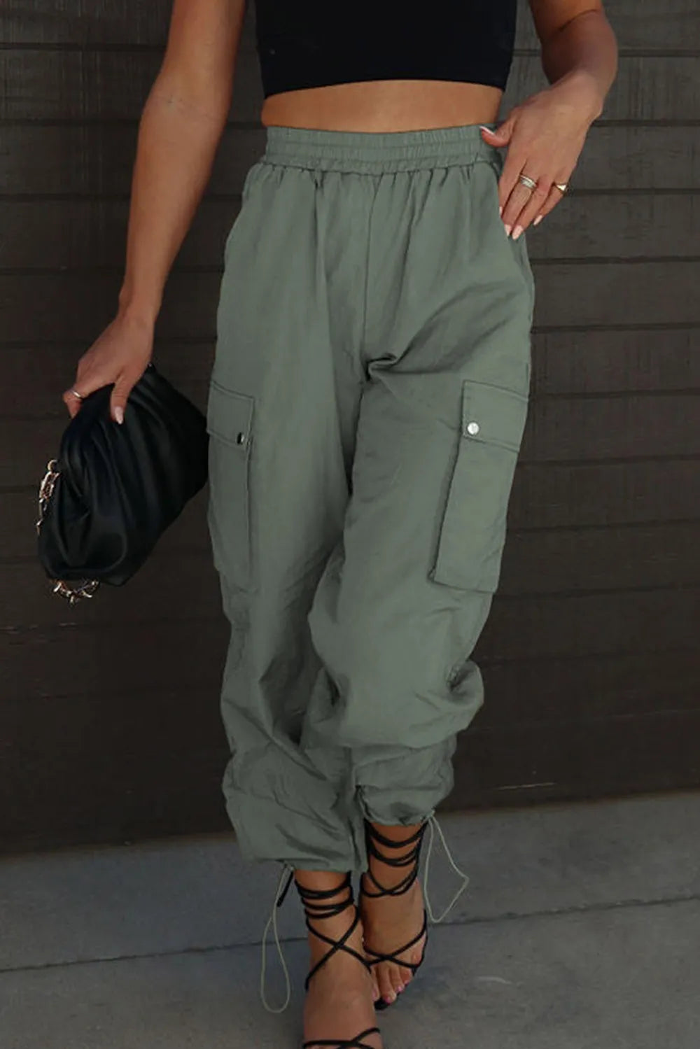 Drawstring Elastic Waist Pants with Pockets – Trendsi | ClozArt