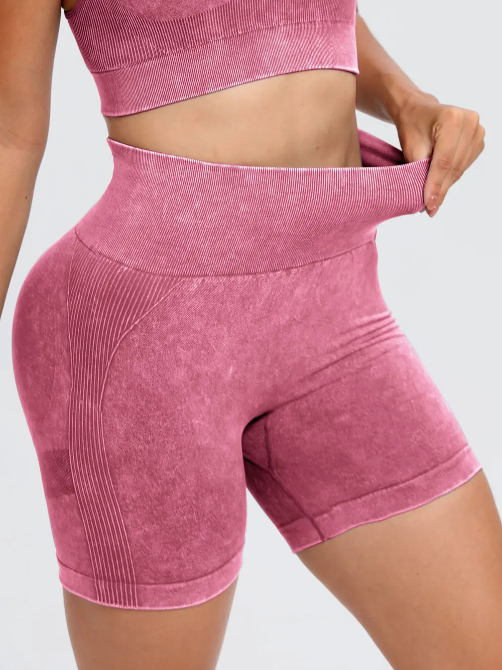 Washed High Waist Active Shorts – Trendsi | ClozArt