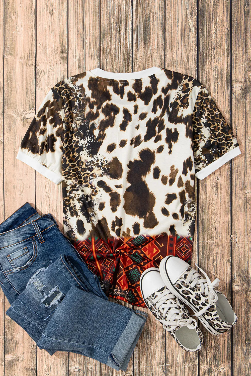 Graphic Leopard Round Neck Short Sleeve T-Shirt – Trendsi | ClozArt